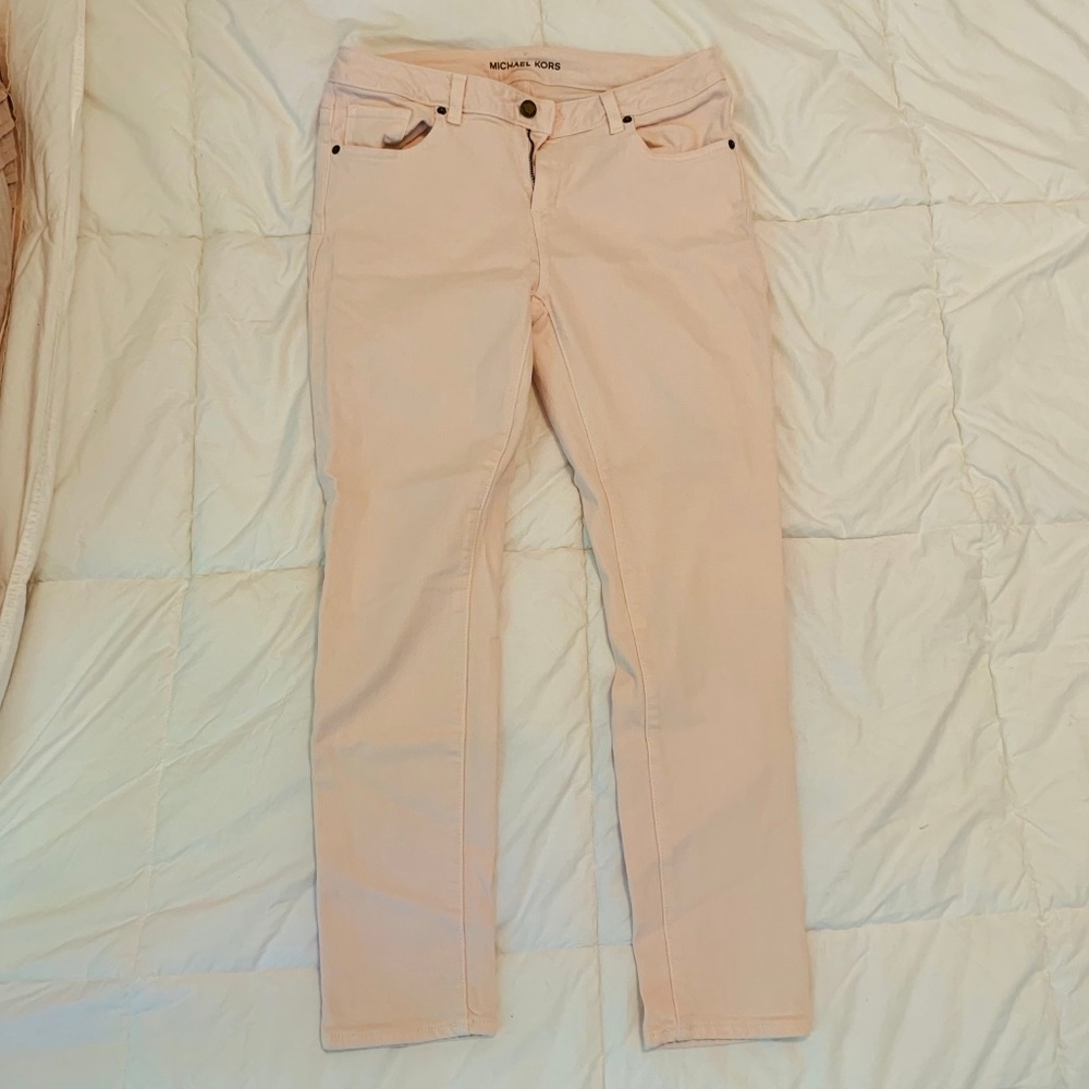 Michael Kors Light Pink Skinny Jeans